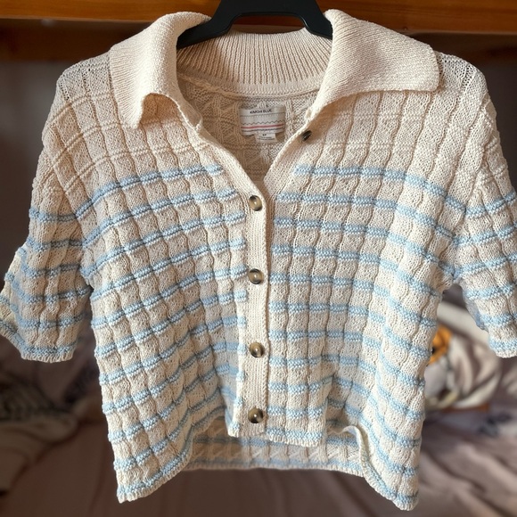 UO Kimchi Blue Oliver Button-Down Polo Sweater - Picture 1 of 5